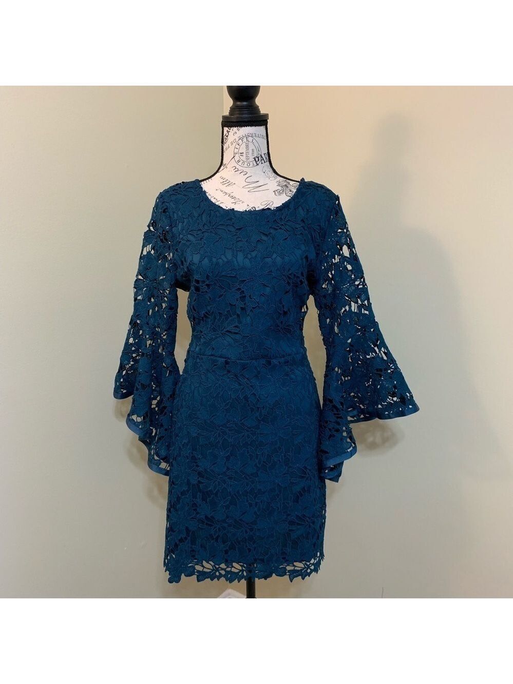 Lace Bell Sleeve Dress Formal